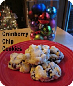 Accidentally Green: Cranberry Chip Cookies